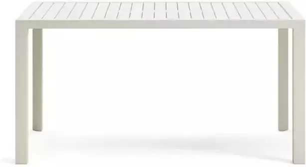 Kave Home Culip buitentafel in aluminium met witte afwerking 150 x