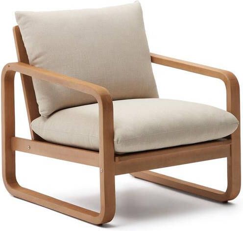 Kave Home Fauteuil Sacaleta van massief eucalyptushout - Foto 1