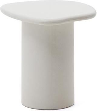 Kave Home Organische Bijzettafel Macarella Cement 48 x 47cm Wit - Foto 2