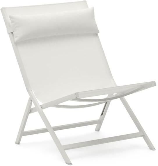 Kave Home Canutells opvouwbare aluminium stoel met lichtgrijze