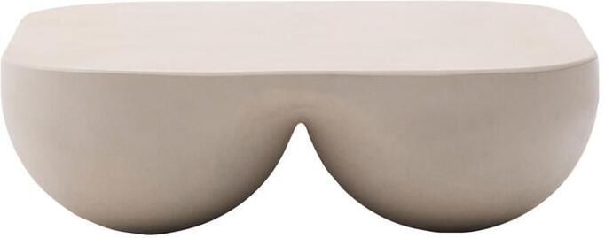 Kave Home Salontafel Colba Polystone 100 x 100cm Beige Vierkant