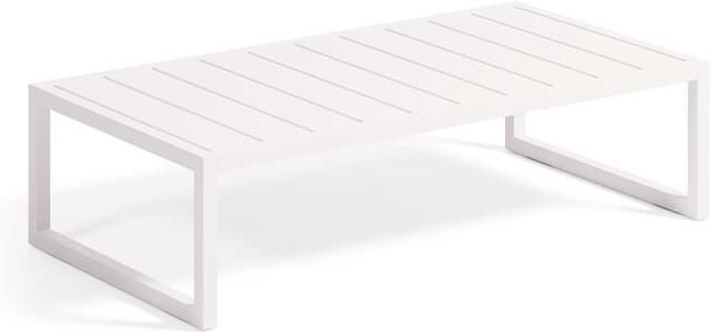 Kave Home Comova salontafel voor buiten in wit aluminium 60 x 114 cm - Foto 2