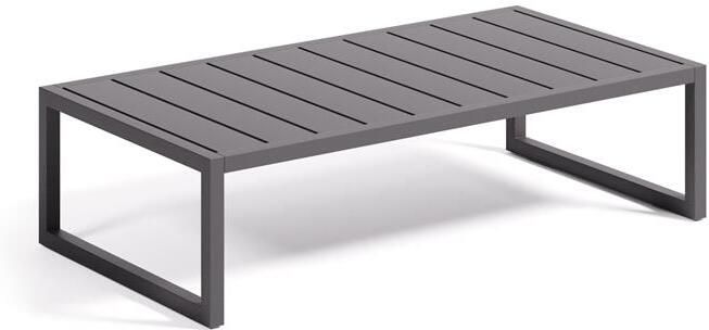 Kave Home Comova salontafel voor buiten in zwart aluminium 60 x 114 cm - Foto 3