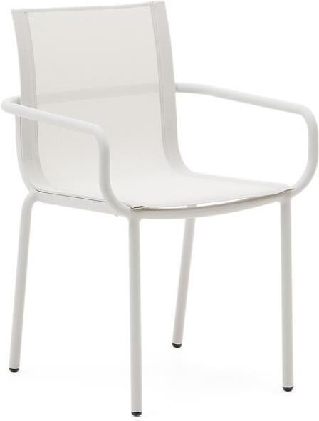 Kave Home Galdana stapelbare buitenstoel van aluminium met