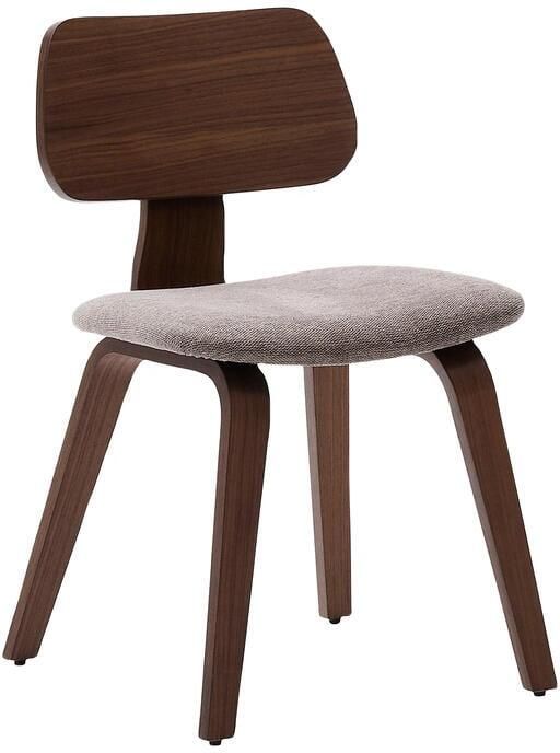 Kave Home Eetkamerstoel Gena Rubberhout en stof - Foto 4