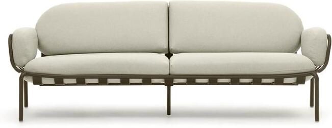 Kave Home Joncols 3-zitsbank voor buiten in aluminium met groen