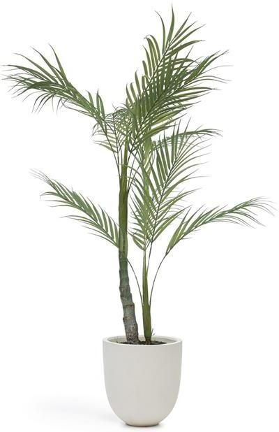 Kave Home Kunstmatige palmboom met zwarte plantenpot 70 cm