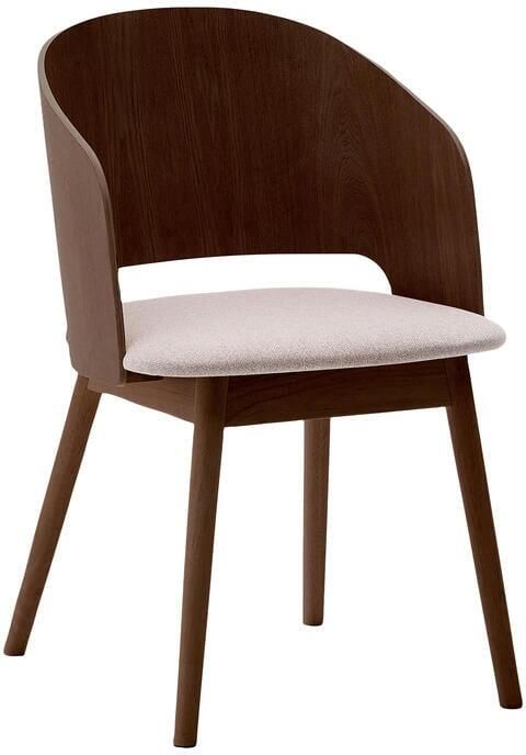 Kave Home Senoa Eetkamerstoel Walnoot Beige