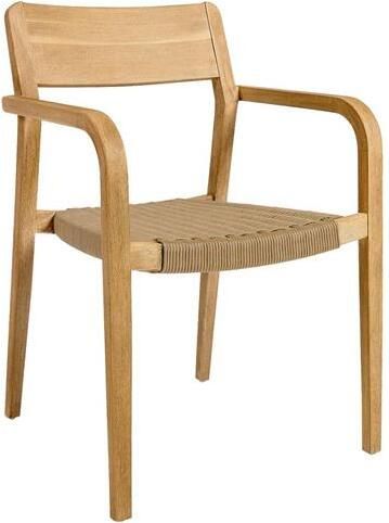 Kave Home Better stoel in massief acaciahout en beige touw - Foto 2
