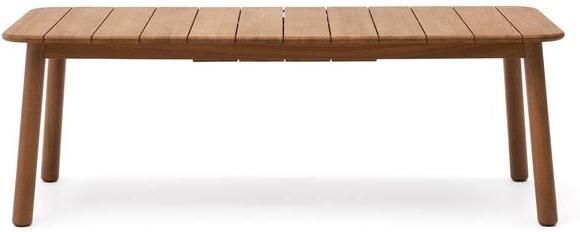 Kave Home Uitschuifbare tuintafel Turqueta van FSC 100% massief teakhout 220 (294) x 100 cm - Foto 2