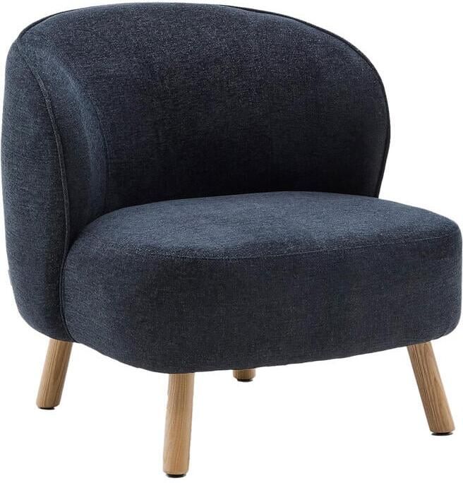 Kave Home Ulit Fauteuil Chenille Blauwgrijs