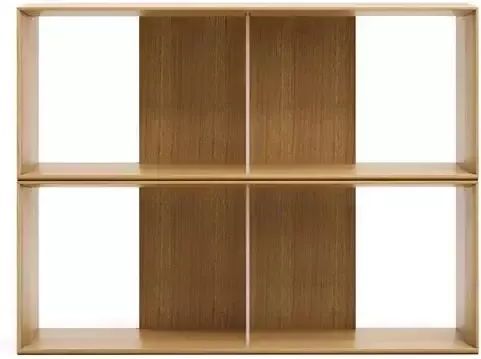 Kave Home Litto set van 2 modulaire planken in eikenfineer 101 x 76 cm - Foto 2