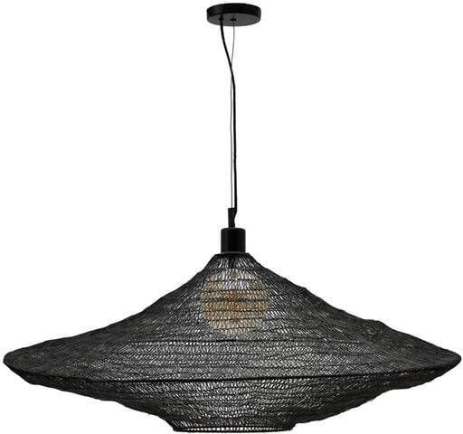 Kave Home Makai-plafondlamp van metaal met zwarte afwerking Ø 87 cm - Foto 2