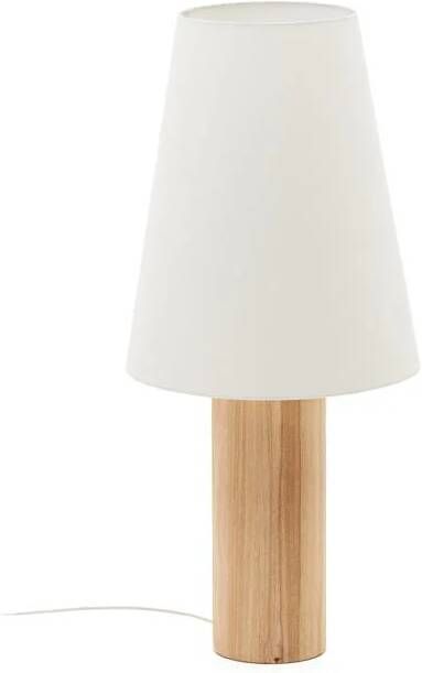 Kave Home Marga-vloerlamp van massief hout met natuurlijke afwerking - Foto 2