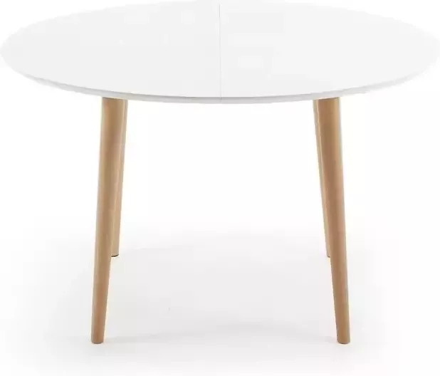 Kave Home Oqui ovale uitschuifbare tafel gelakt MDF en massief beukenhouten poten 120 (200) x 90 cm - Foto 3