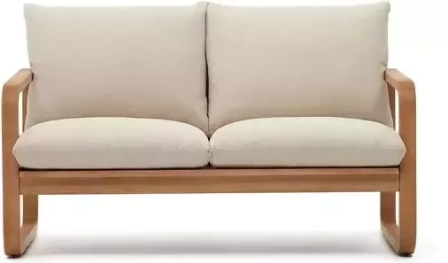 Kave Home Sacaleta 2-zitsbank in massief eucalyptushout 142 cm
