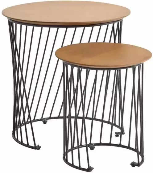 Kave Home Set Leska van 2 bijzettafels Ø 50 | Ø 35 cm - Foto 2