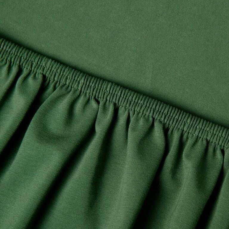 KAYORI Hoeslaken Doublejersey (hoekhoogte 40 cm ) Dark Green B 140 150 160 x L 200 220 cm 2-persoons Anti-allergisch Strijkvrij Geschikt voor Standaard Matras Boxspring Matras + Topper Waterbed KAY007235-B 140 160 x L 200 220 cm - Foto 1