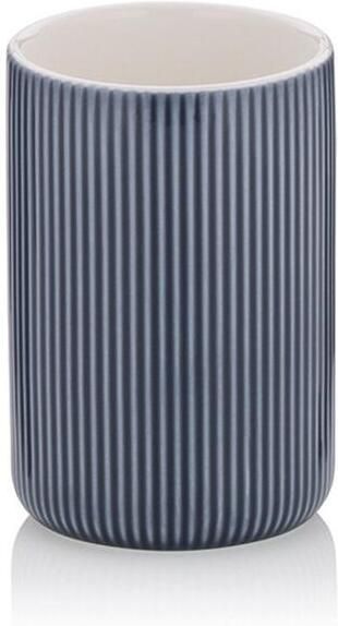 Kela Badkamer Drinkbeker Keramiek Rook Blauw | Ava