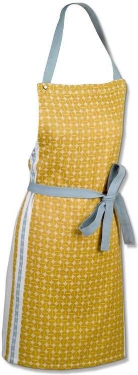 Kela Kookschort Keukenschort Set van 2 Stuks Katoen Curry Geel 80 x 67