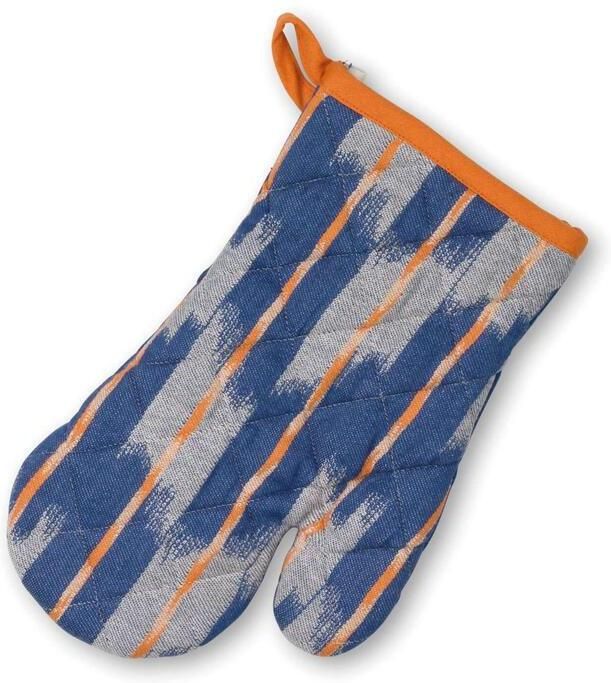 Kela Ovenwant Ovenhandschoen Set van 4 Stuks Katoen Blauw Oranje 28 x