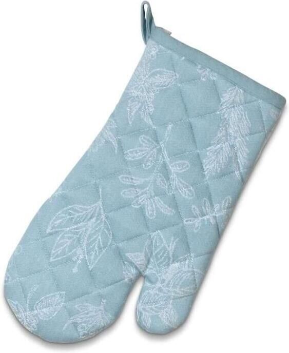 Kela Ovenwant Ovenhandschoen Set van 4 Stuks Katoen IJs Blauw 31 x 18