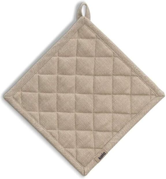 Kela Pannenlap Set van 4 Stuks Katoen Beige 20 x 20 cm | Puro