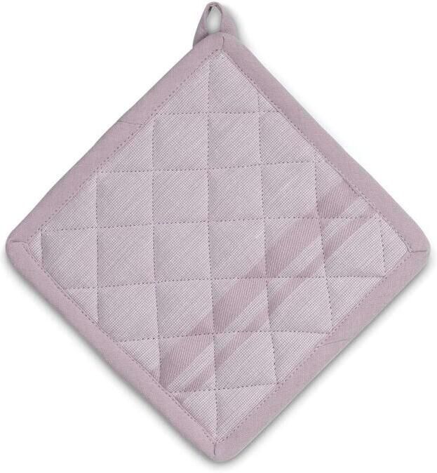 Kela Pannenlap Set van 4 Stuks Katoen Paars met Streep 20 x 20 cm Kel