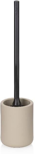 Kela Toiletborstel met Houder Kunststof Keramiek met Rubbercoating Beige