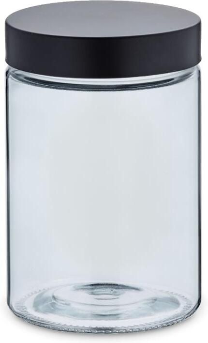 Kela Voorraadpot 1.2 L Glas|RVS Donker Grijs | Bera