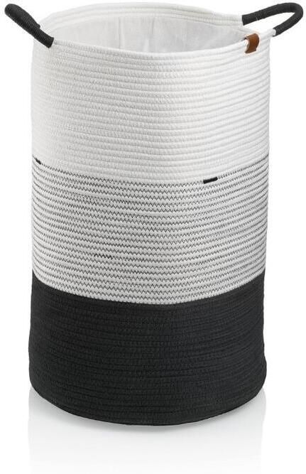 Kela Wasmand 40 x 57 cm Rond Wit|Zwart | Hedda