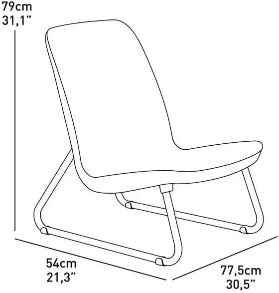 Keter Loungeset Rio cappuccino 3-delig 218157 - Foto 6