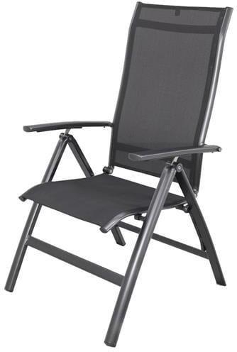 Coppens Legato Curve XL verstelbare tuinstoel antraciet