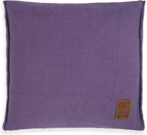 Knit Factory Uni Sierkussen Violet 50x50 cm