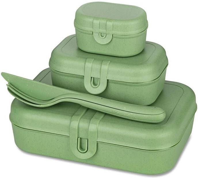 Koziol Lunchbox- en Bestekset Organic Blad Groen | Pascal