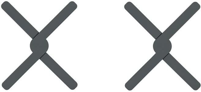 Krumble Opvouwbare siliconen pannenonderzetter Antraciet Set van 2