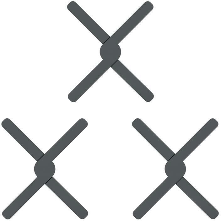 Krumble Opvouwbare siliconen pannenonderzetter Antraciet Set van 3