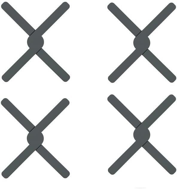 Krumble Opvouwbare siliconen pannenonderzetter Antraciet Set van 4