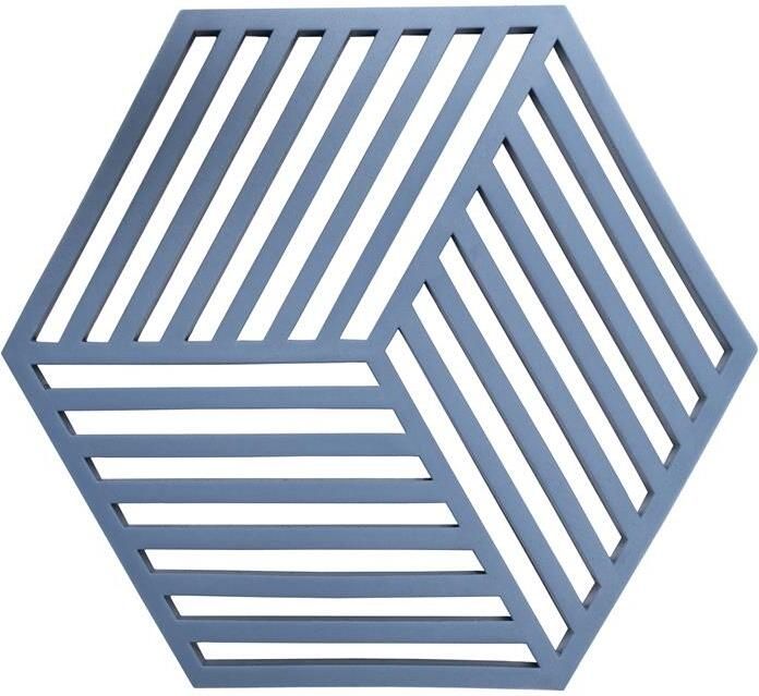 Krumble Pannenonderzetter Hexagon Blauw 16 x 14 cm
