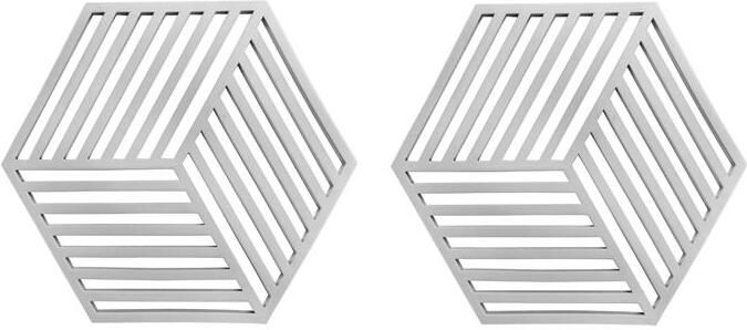 Krumble Pannenonderzetter Hexagon Grijs Set van 2