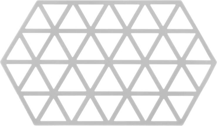 Krumble Siliconen pannenonderzetter Hexagon lang Grijs