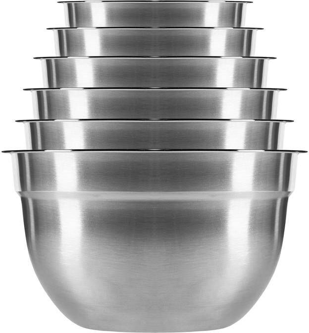 Krumble Mengkommen set van 6 met deksels RVS