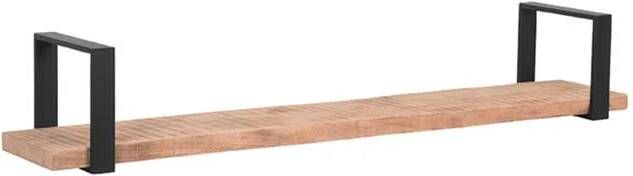 LABEL51 Wandplank Slam | XXL Rough Mangohout Zwart Metaal - Foto 3