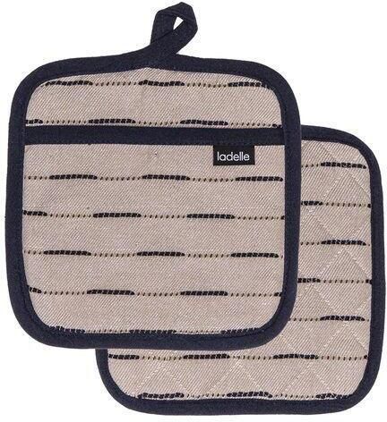 Ladelle Dash Pannenlap Set van 2 Stuks Indigo Gerecycled Katoen 19 x 27 cm