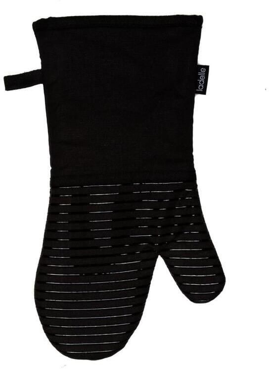 Ladelle Ovenwant Katoen Polyester Siliconen Zwart 18 x 36 cm |