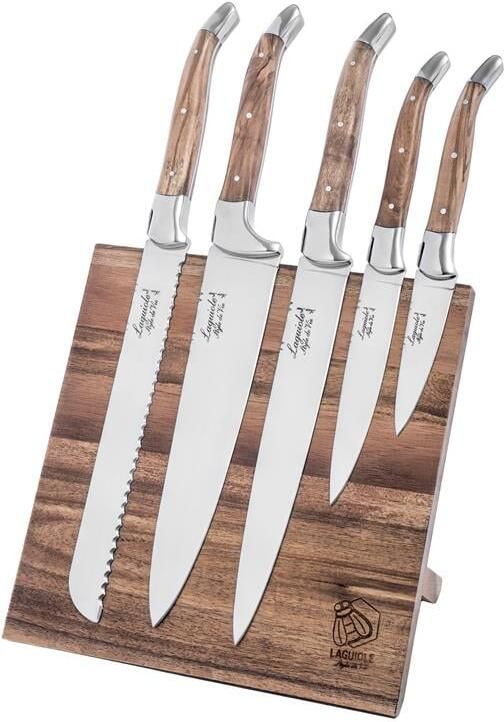 Laguiole Style de Vie Messenset 5-delig met Magnetisch Messenblok