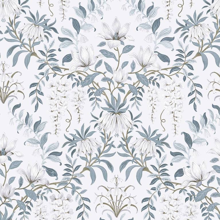 Laura Ashley Vliesbehang | Parterre Off White & Seaspray 10mx52cm
