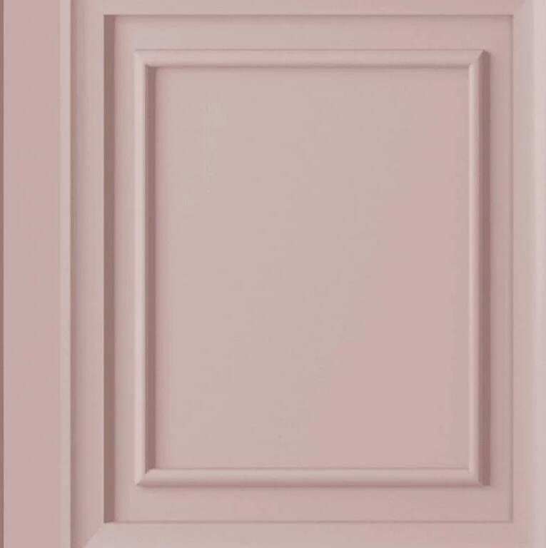 Laura Ashley Vliesbehang | Redbrook Wood Panel Roze 10mx52cm