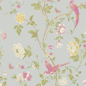 Laura Ashley Vliesbehang Summer Palace Duck Egg 10mx52cm