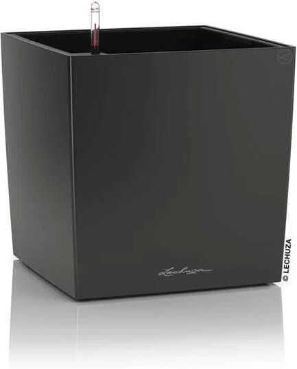 Lechuza Plantenbak CUBE 30 ALL-IN-ONE houtskool metallic